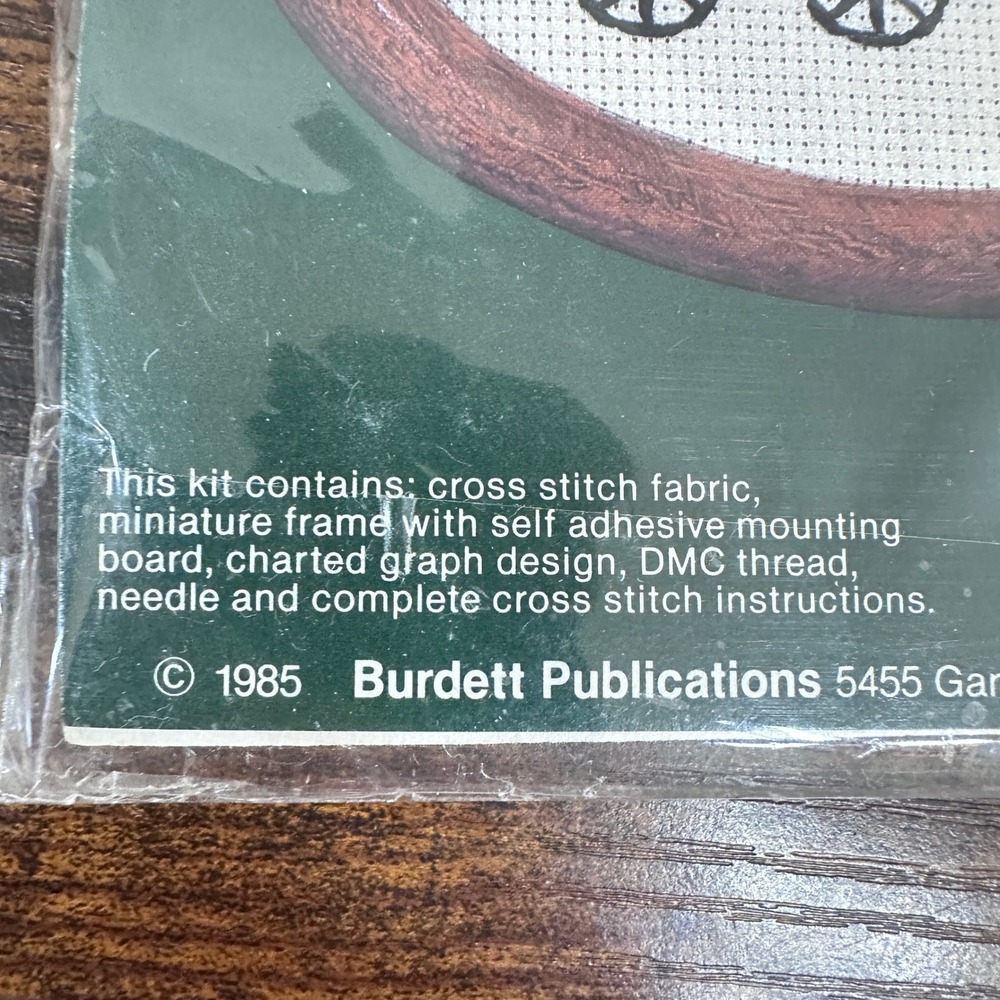 VTG Dale Burdett Cross Stitch Kit Green NEW Teddy and Red Wagon CCK143 1985‎ - Picture 3 of 4